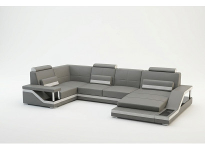 Woonlandschap bank bekleding bankhoek hoekbank set textiel stof leer sofa's