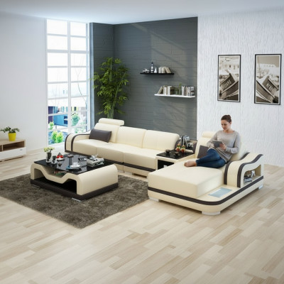 Bank Leren bank Bank Modern Woonlandschap Hoekbank Hoekstel Design