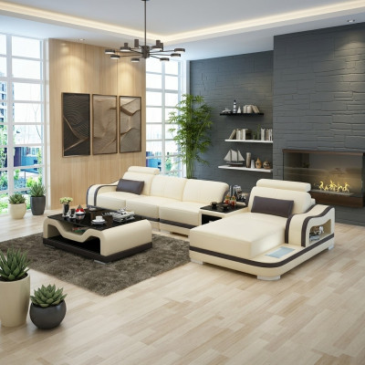 Bank Leren bank Bank Modern Woonlandschap Hoekbank Hoekstel Design