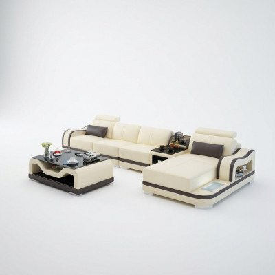 Bank Leren bank Bank Modern Woonlandschap Hoekbank Hoekstel Design