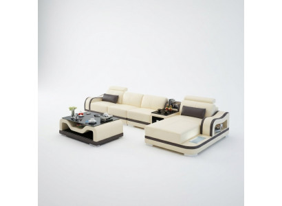 Bank Leren bank Bank Modern Woonlandschap Hoekbank Hoekstel Design