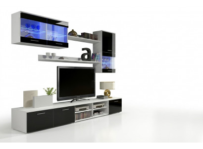 Een verfijnde houten tv-nachtkastje in moderne stijl voor uw woonkamer.