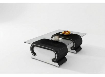 Ontwerper glazen tafel tafel gestoffeerde lederen tafel bank sofa leren tafels