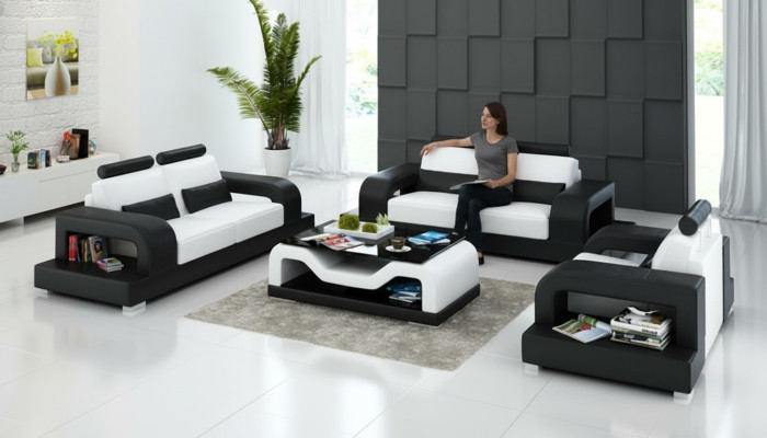Leren bank bankstel woonlandschap 3+2+1 zits bankstel modern design bank
