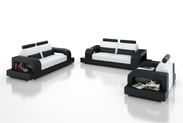 Leren bank bankstel woonlandschap 3+2+1 zits bankstel modern design bank
