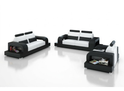 Leren bank bankstel woonlandschap 3+2+1 zits bankstel modern design bank