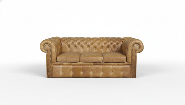 Chesterfield Designer Bank Sofa Bekleding Set 3-zits Napoli Banken Meubels