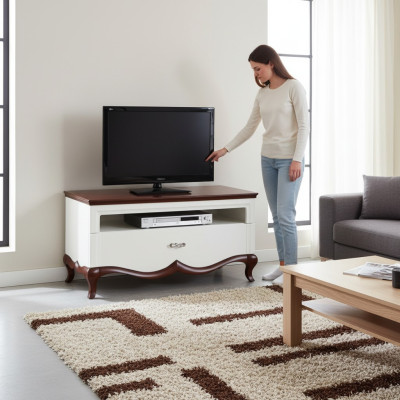 Massief houten handgemaakte klassieke tv-kast MI-RTVA.