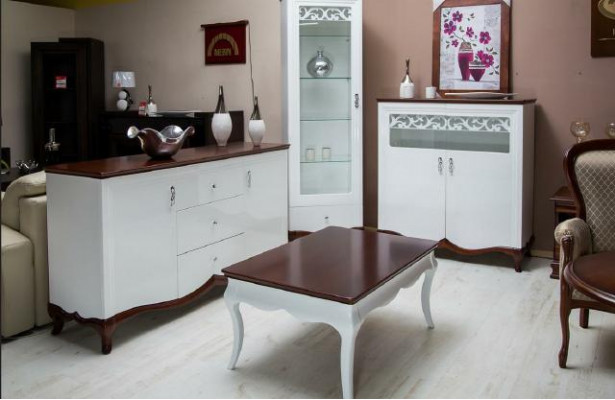 XXL Ontwerper dressoir massief hout dressoir kast groot nieuw dressoir MIK3sz