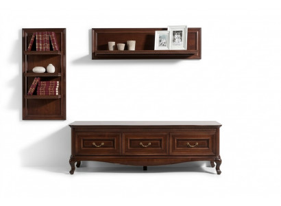 Volledige woonkamer Klassieke salontafel TV-tafel Rek Console Regal - Verona