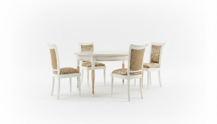 Eetkamerstoel set eettafel massief hout echt hout 4 stoelen met tafel nieuw