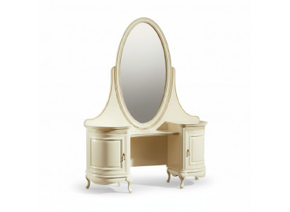 Klassieke console make-up spiegel kaptafel ladekast - Model V-kaptafel.
