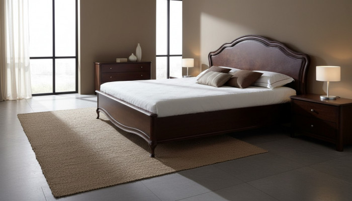 Bed huwelijksbed Chippendale tweepersoonsbed hemelbed koloniaal slaapkamermodel V-P-N