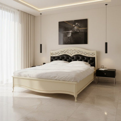 Koninklijk bed tweepersoonsbed Chippendale klassiek - MODEL V-A-N
