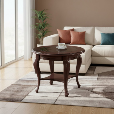 Ronde tafel, salontafel, tafels, massief hout, bijzettafel, nieuw V-5A.