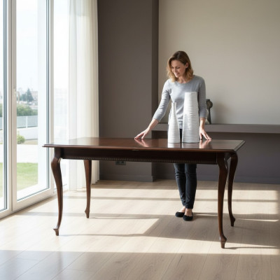Eettafel Tafel Tafels Massief hout Houten tafel Klassieke barokstijl Eetkamer V-4