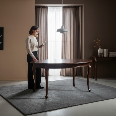 Eettafel Tafel Tafels Massief hout Houten tafel Klassieke barokstijl Eetkamer V-1