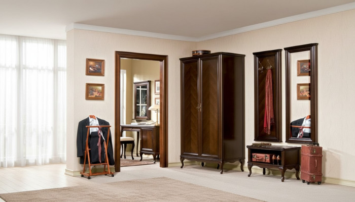 Diele Garderobe Set Echtes Holz Flur Wandgarderobe Italienische Möbel Garderoben  Hal Garderobe Set Echt Houtgang Wandgarderobe Italiaanse Meubels Kapstokken