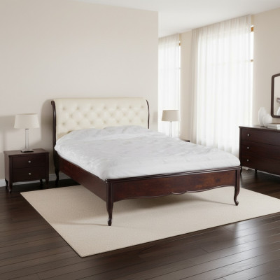 Chesterfield Bed Bedden Tweepersoonsbed Huwelijksbed Italiaanse meubels Hout Leer Textiel