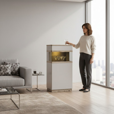 Klassiek dressoir vitrine Kommode Vitrines ladekast Kast CM-W3/4 P / L
