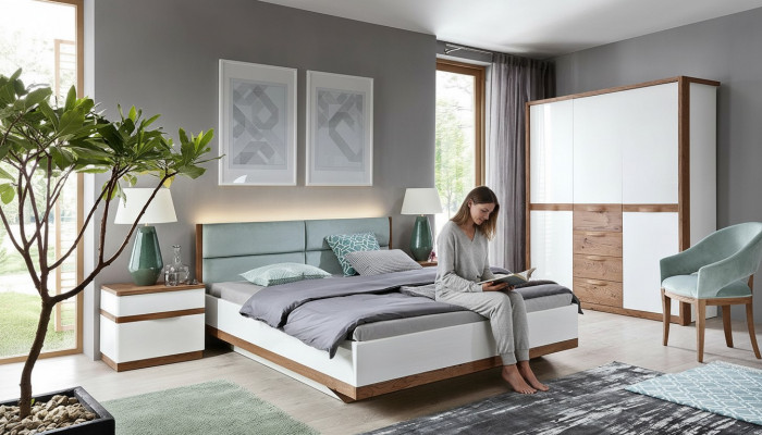 Klassiek bed Bedden Tweepersoonsbed Houten bed Landhuis - Model CM-B4