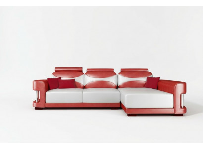 Hoekbank Hoekbank Bankstel Bank Bekleding Leer Woonlandschap Chaise longue Wies