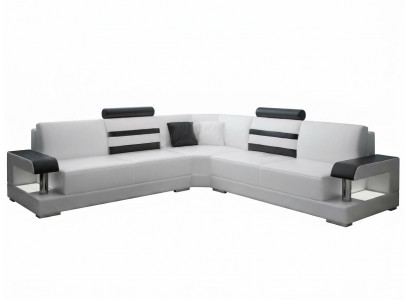 Woonlandschap Beklede Hoekbank Bankstel Set Landschap Leer Nieuw - 2723B