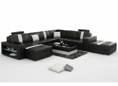 Leren hoekbank bank bank bank bank bank bank stoffering set woonlandschap