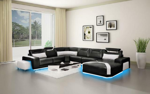 Eckbank bekleding woonlandschap bank bank woonlandschap U-vormige zitplaats hoek PH739C