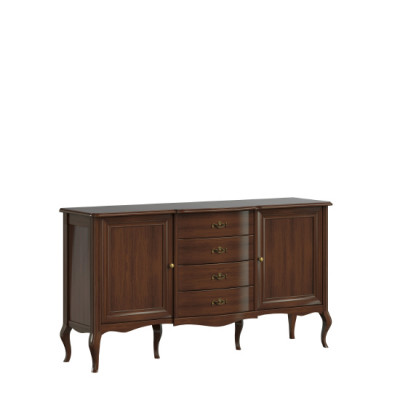 Klassieke eetkamerset, commode, tafel, stoelen, vitrine, woonkamerset Italië nieuw