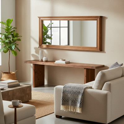 WANDSPIEGEL HOLZRAHMENSPIEGEL RAHMEN RECHTECKIGER SPIEGEL DESIGNER Prato PR-L1  = WANDSPIEGEL HOUTEN LIJSTSPIEGEL LIJST RECHTHOEKIGE SPIEGEL ONTWERPER Prato PR-L1