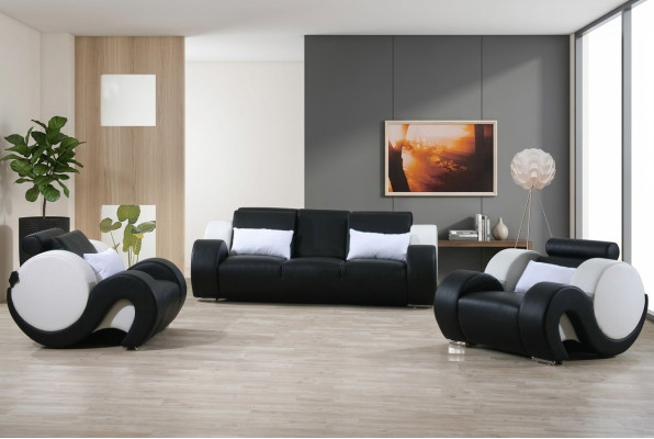 Sofagarnitur Bank Bekleding Bankstel Set 3+1+1 Leren Banken Bankstellen Compleet Nieuw 1094
