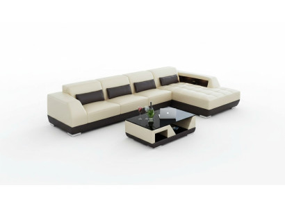 Leren bank Bank Woonlandschap Hoekbank Hoekset Ontwerp Modern Bankstel G8024C