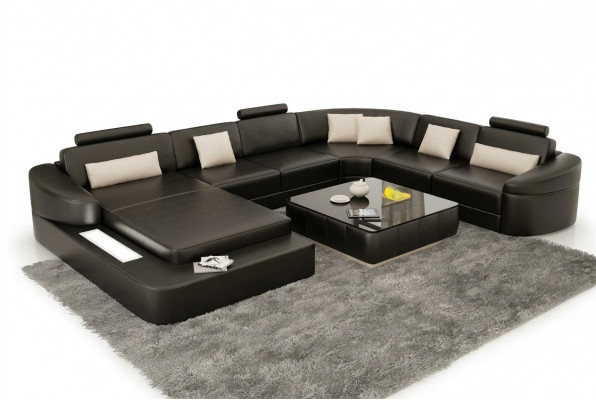 Woonlandschap Bank Beklede Hoekbank Designer Leren Bank Grote Bank Kelcher