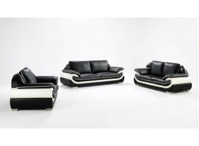 Sofaset Bankkussen Bankstel Set 3+2+1 Leerbanken Bankstellen Set Stoel T777