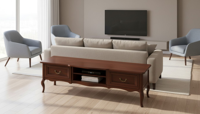 Klassiek tv-dressoir van echt hout - Consolekastje - Kastjes Nieuw PR-RTV-D