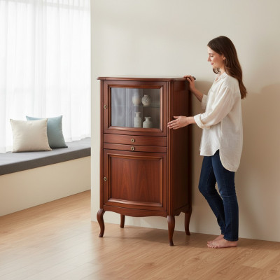 Echt houten dressoir bijzettafel Klassieke bar Rustiek landhuis PR-KB 1-2 L,R.