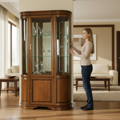Klassieke vitrinekast Rustieke glazen kast MODEL Z-W1