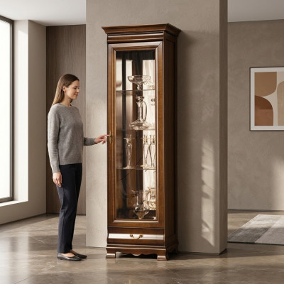 Klassieke vitrine vitrinekast vitrinekast kastenwand - Model N-W1-2