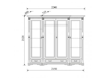 Klassieke kasten Kast Wandkast Kledingkast Massief Koloniale Stijl O4D