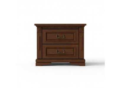 2x Set Klassieke Nachtkastjes Nachtkastje Nachtkonsolen Tafel Massief Hout OSZN