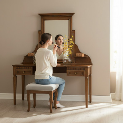 Klassieke console kaptafelspiegel secretaire tafel nacht make-uptafelspiegel