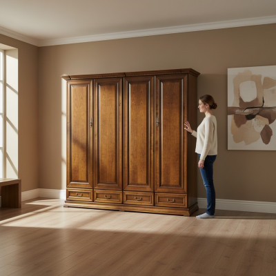 Klassieke houten kasten kast wandmeubel Italiaanse meubelen kleding