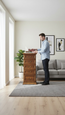Klassieke commode ladenkast massief dressoir apotheek Italiaans