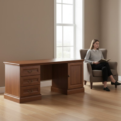 Klassiek bureau kantoormeubilair tafel kantoor bureau chef-bureaus massief hout BA-Sc2