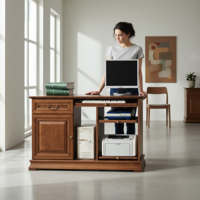 Klassieke bureaumeubels voor op het bureau, kantoor bureau Chef bureaus echt hout SE-S3