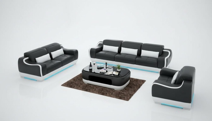 Leren bankbank woongebied 3+2+1 zits set bankbank G8025D