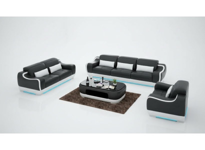 Leren bankbank woongebied 3+2+1 zits set bankbank G8025D