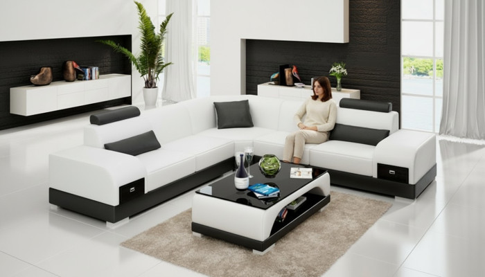 Leren bank Bank Woonlandschap Hoekbank Hoek Bank Modern Design Set   Leer bank Bank Woonlandschap Hoekbank Hoek Bank Modern Ontwerp Set