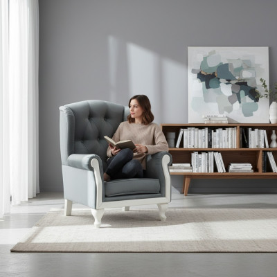 Chesterfield fauteuil fauteuil bekleding tv kantoor bank leer textiel